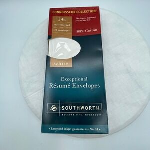 Southworth No. 10 Resume Envelopes White 100% Cotton 24lb 17ct R14-10